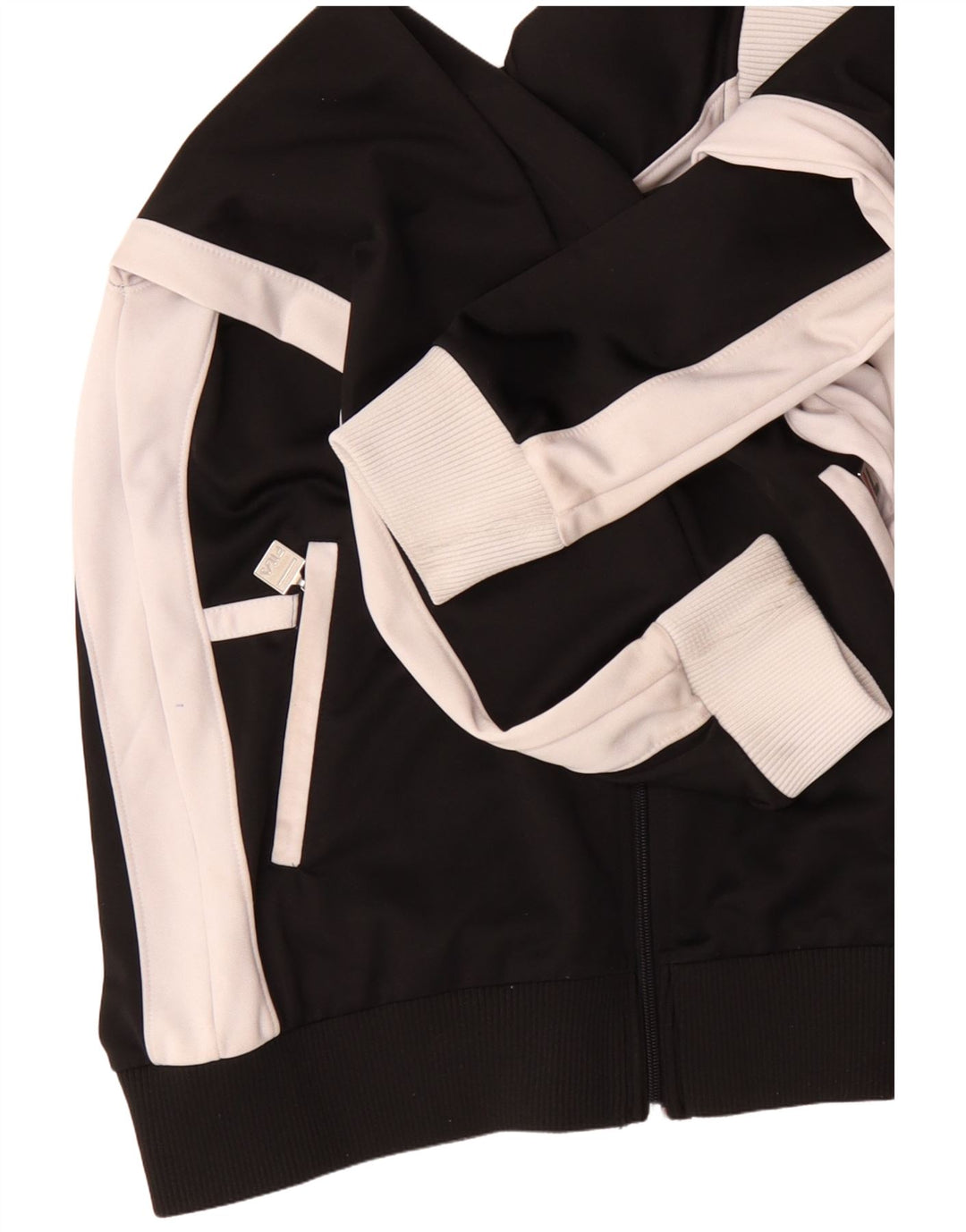 Fila Mens Tracksuit Top Jacket Pequeno Preto Colourblock Poliéster