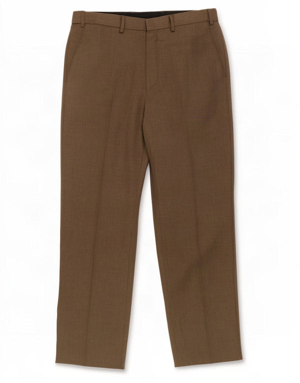 Calça chino reta masculina Marks & Spencer W34 L31 poliéster cinza