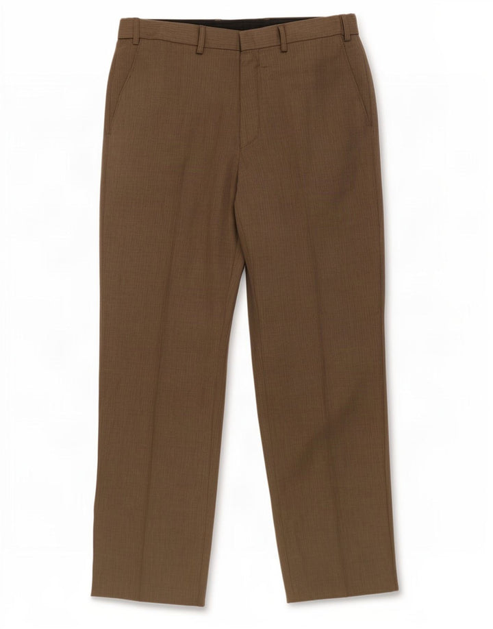 Calça chino reta masculina Marks & Spencer W34 L31 poliéster cinza