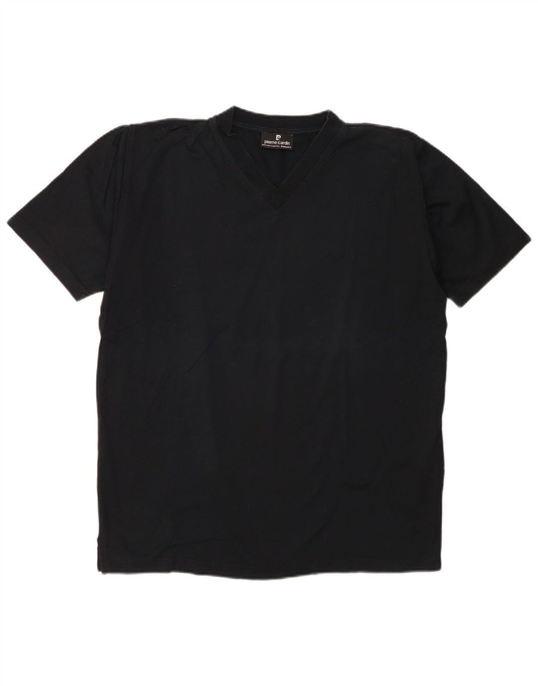 Camiseta masculina Pierre Cardin Top médio algodão preto