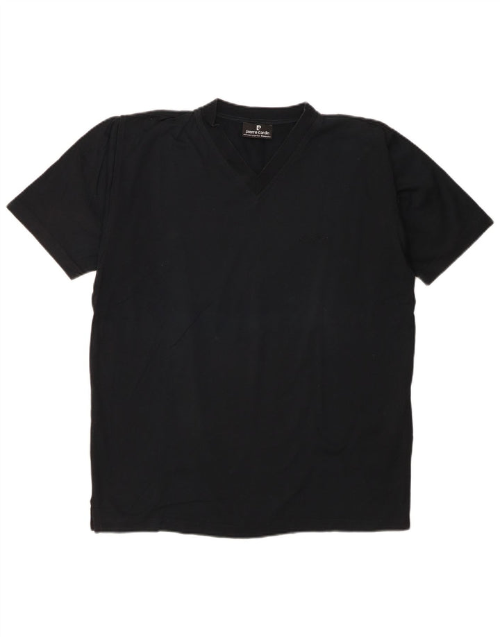 Camiseta masculina Pierre Cardin Top médio algodão preto