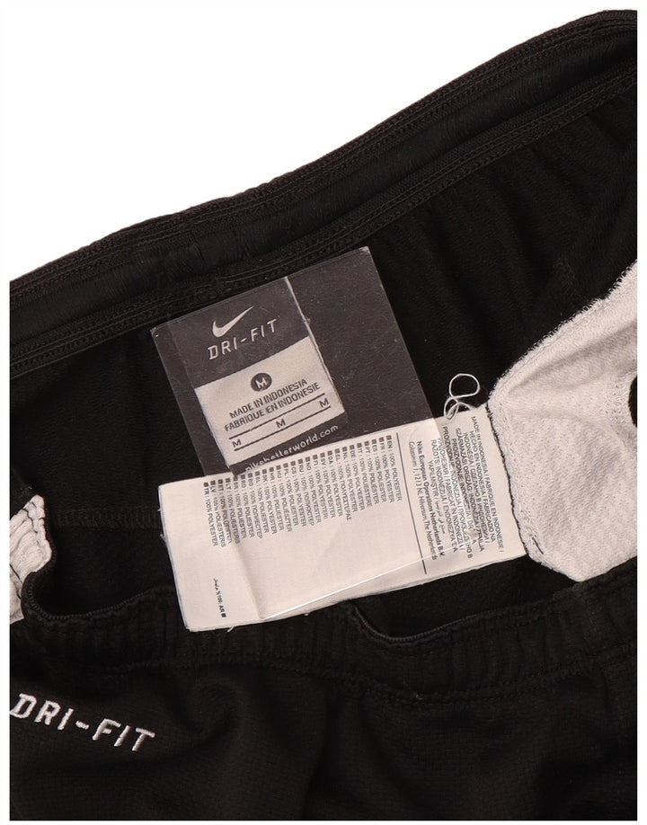 Shorts esportivos masculinos Nike Dri Fit médio preto colorblock poliéster