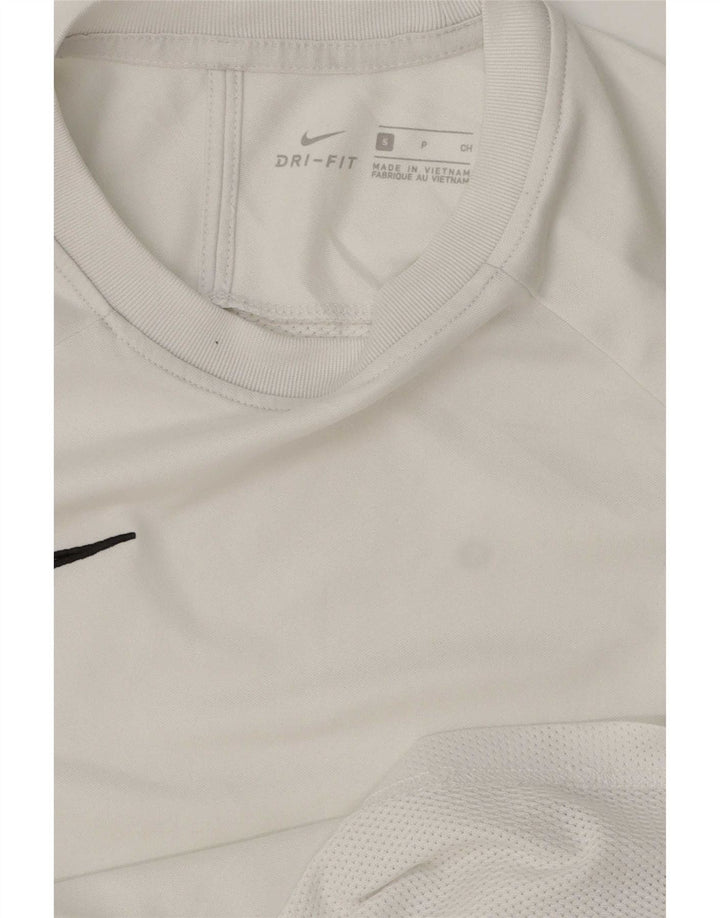 Camiseta masculina Nike Dri Fit Top pequeno bloco colorido branco