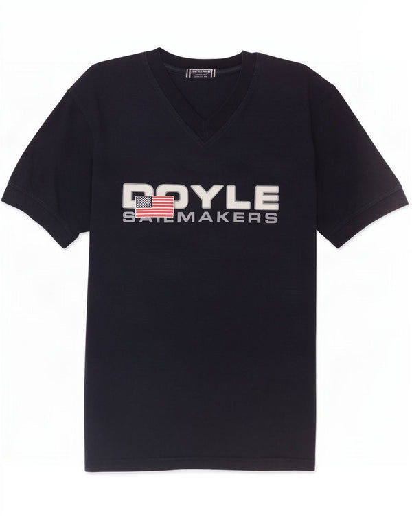 Camiseta gráfica masculina Doyle Top XL algodão azul marinho