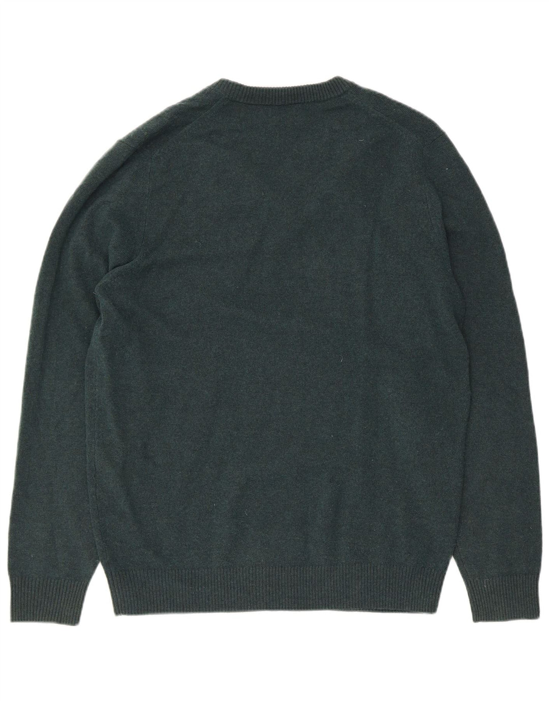 Suéter masculino Massimo Dutti com decote em V, grande lã verde