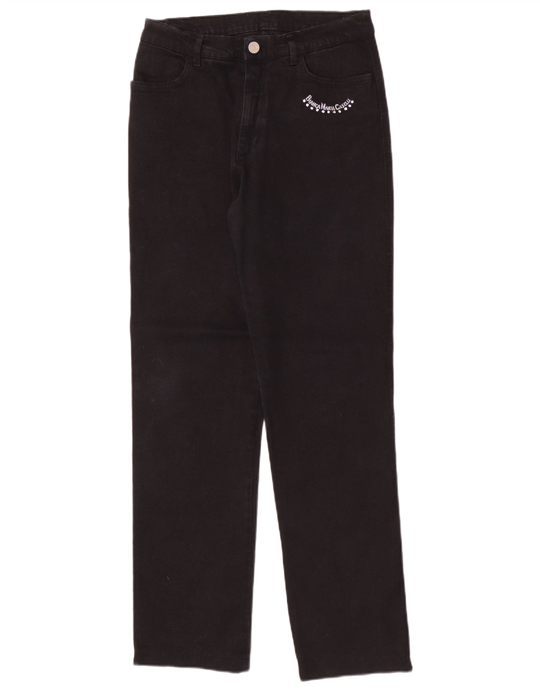 Bianca Maria Caselli Calça jeans reta feminina W28 L31 preta