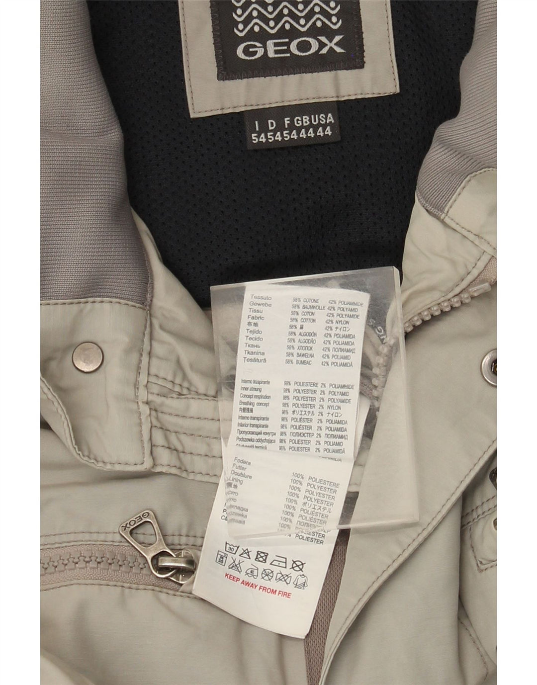 Jaqueta bomber masculina Geox UK 44 2XL algodão cinza