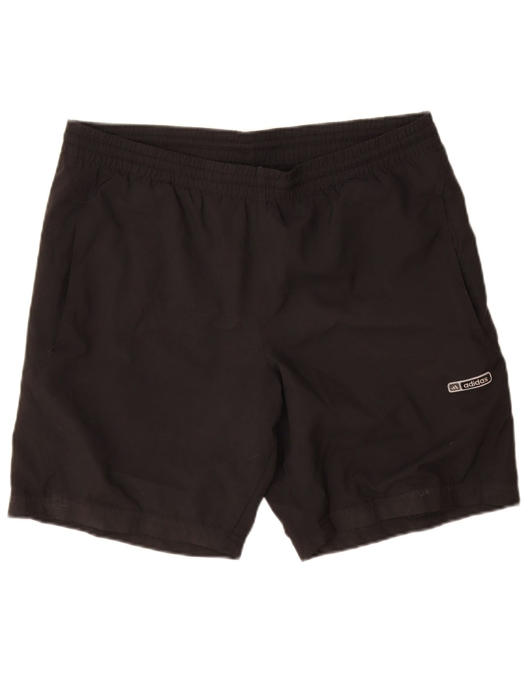Shorts esportivos masculinos Adidas grande poliéster preto