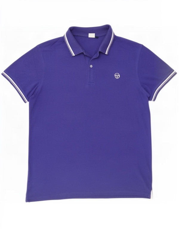 Sergio Tacchini Camisa polo masculina XL Algodão roxo