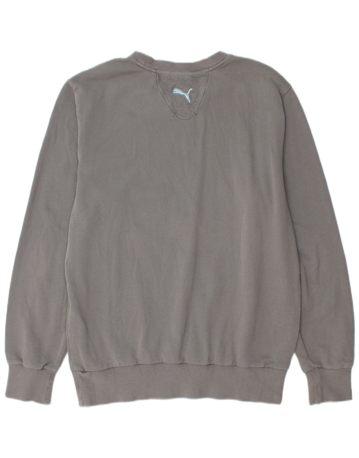 PUMA Mens Graphic Moletom Jumper Médio Cinza
