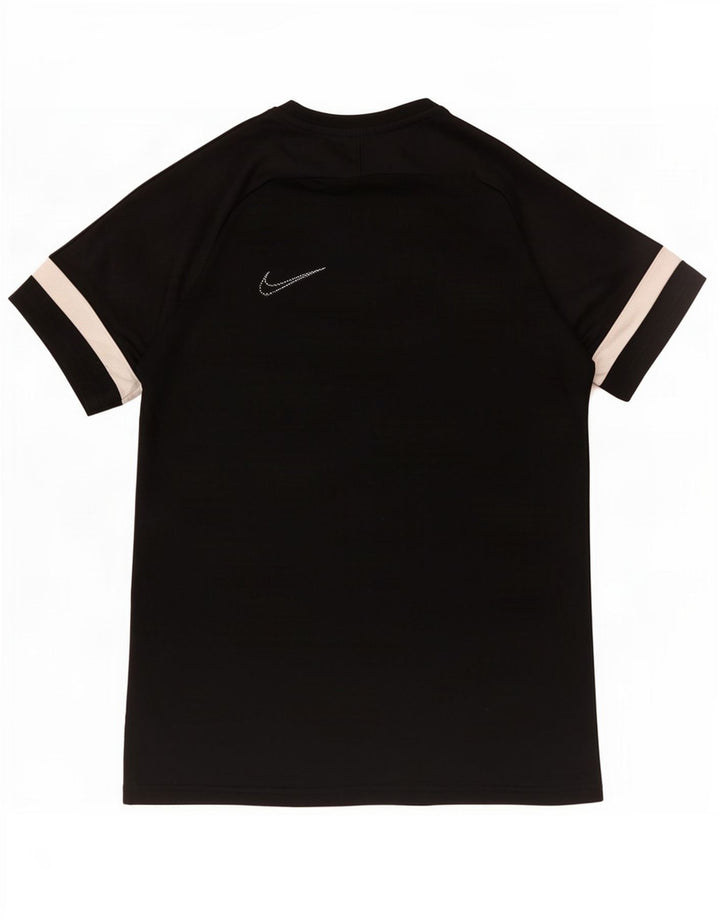Camiseta masculina Nike Dri Fit Top médio preto colorblock poliéster