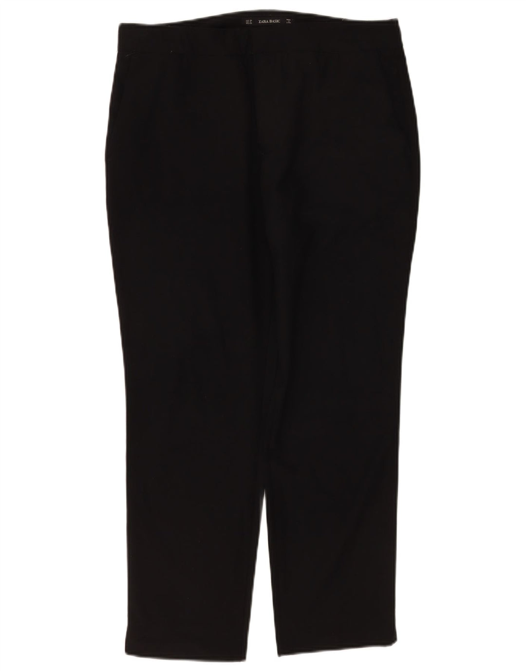 Calça Chino Slim Feminina Zara EU 38 Pequeno W28 L26 Poliéster Preto