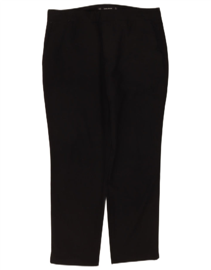 Calça Chino Slim Feminina Zara EU 38 Pequeno W28 L26 Poliéster Preto