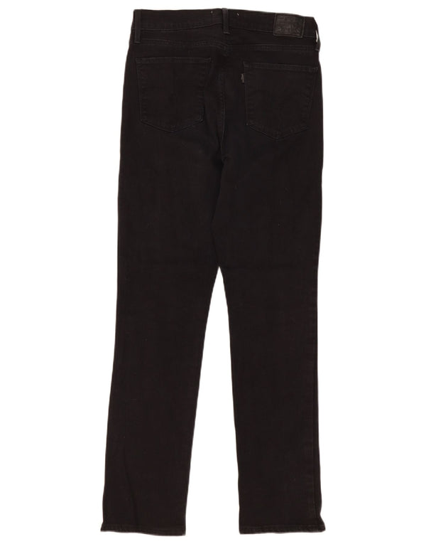 Calça jeans feminina Levi's 724 High Rise Straight W30 L29 algodão preto