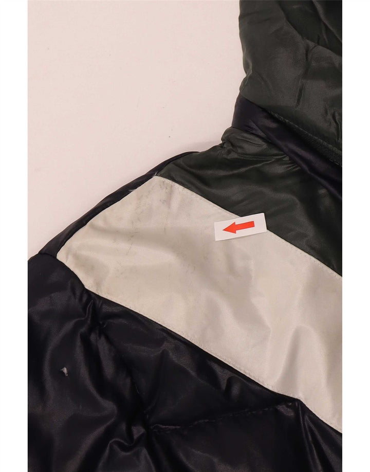 Jaqueta acolchoada com capuz para meninos Armani Junior 15-16 anos azul marinho Colourblock