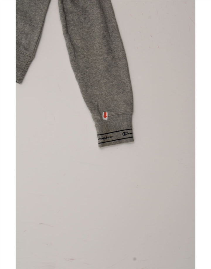 CHAMPION Womens Graphic Hoodie Jumper UK 12 Medium Grey Cotton Vintage Champion and Second-Hand Champion from Messina Hembry 