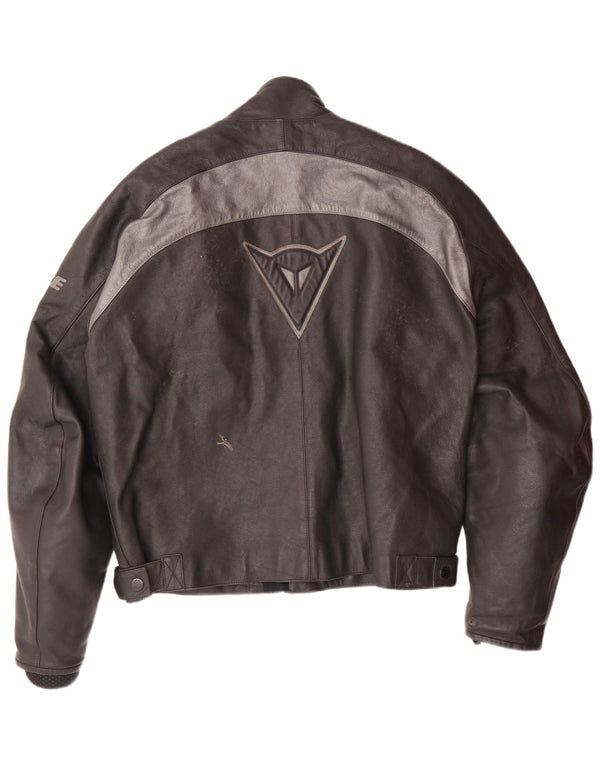 Jaqueta masculina DAINESE Graphic Racer tamanho 54 grande couro preto colorido