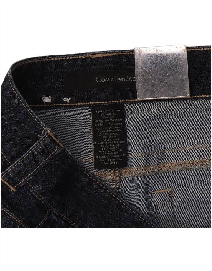 Calça Jeans Calvin Klein Feminina Flared US 6 Médio W30 L32 Azul Marinho Algodão