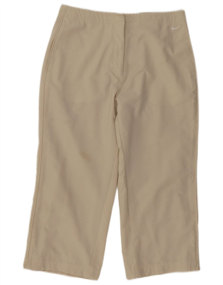 Calça capri feminina NIKE reta média W30 L21 bege
