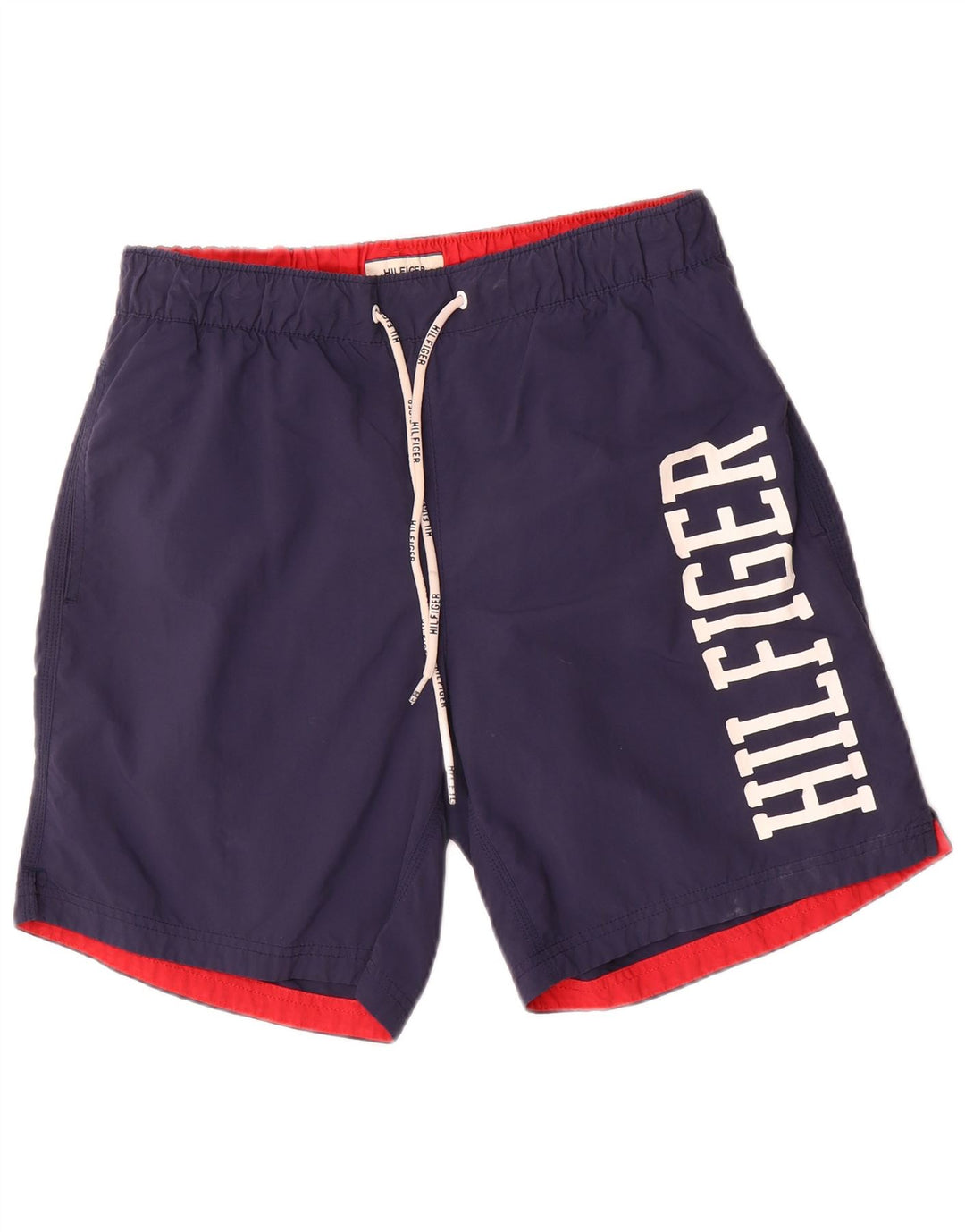 Shorts de natação masculino Tommy Hilfiger gráfico médio azul marinho