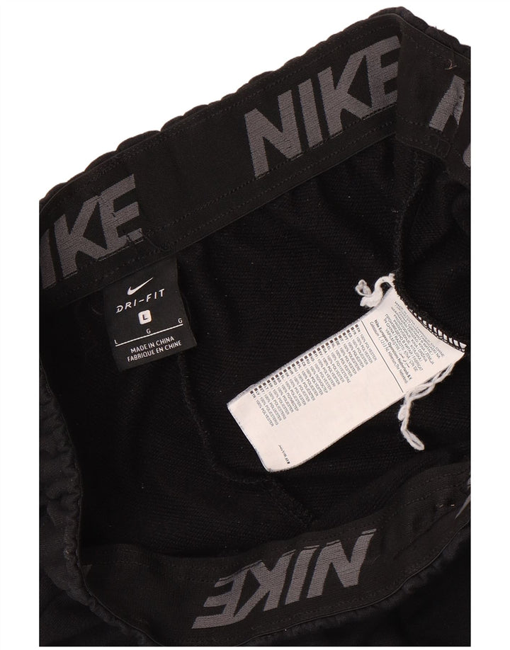 Nike Mens Dri Fit Calças de treino Joggers Grande Poliéster Preto