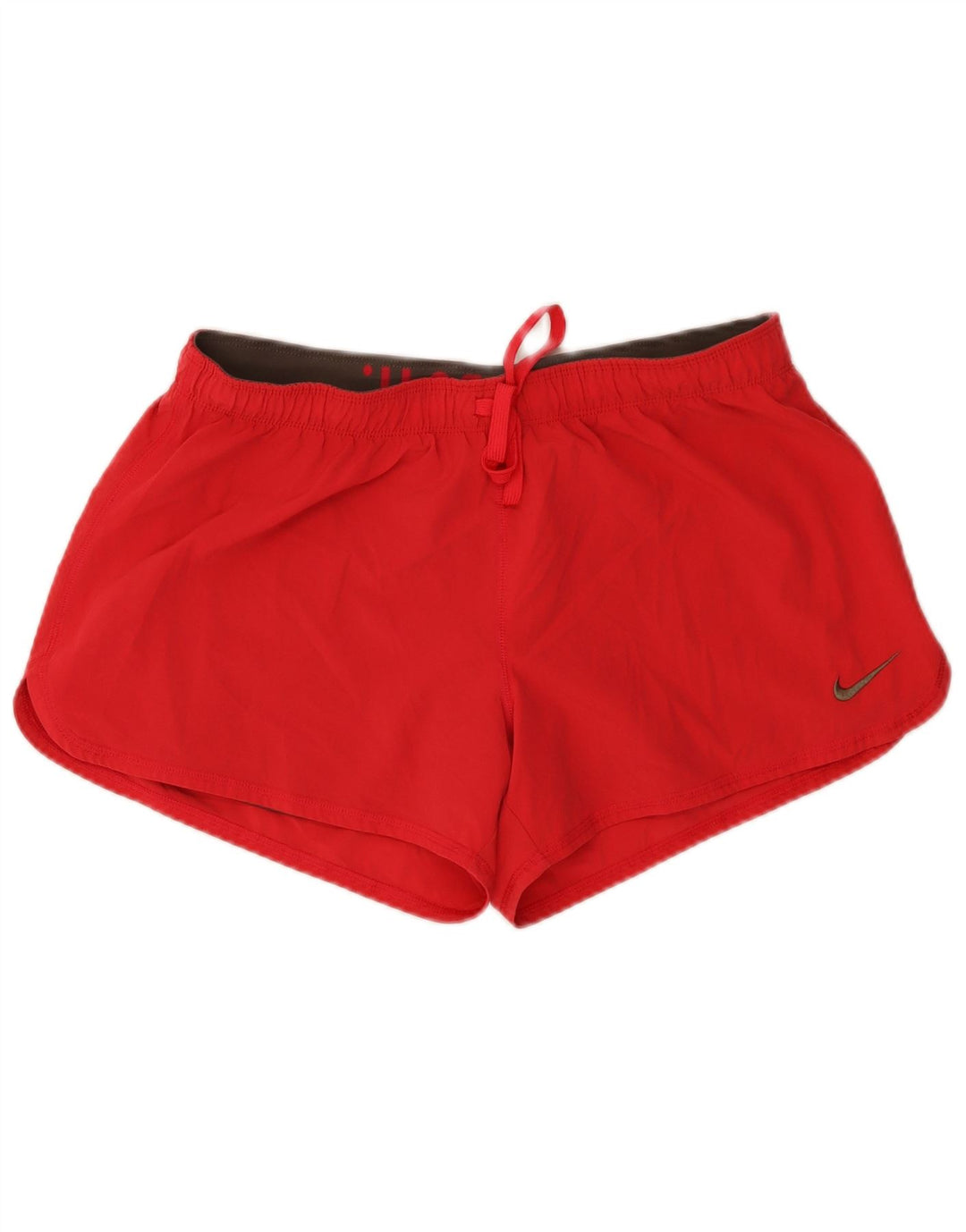 Shorts esportivos femininos NIKE Dri Fit UK 16 grande poliéster vermelho