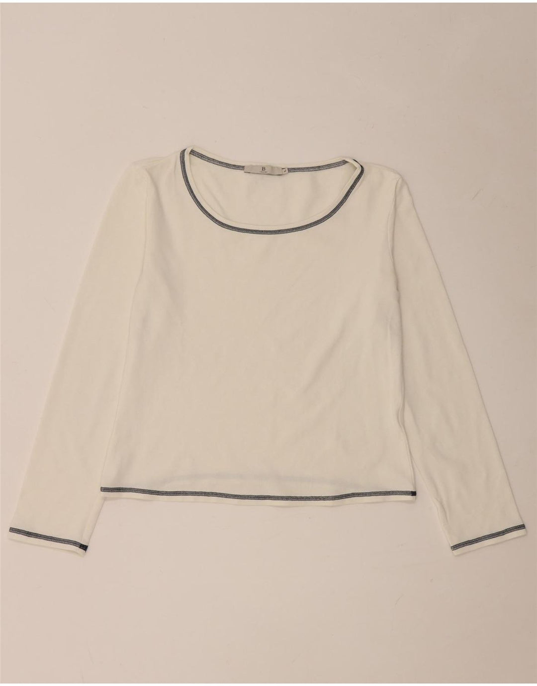 i Blues Crop Top Feminino Manga Longa Reino Unido 14 Grande Branco