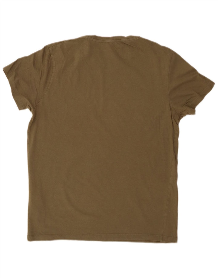 Camiseta masculina JACK & JONES de algodão cáqui médio