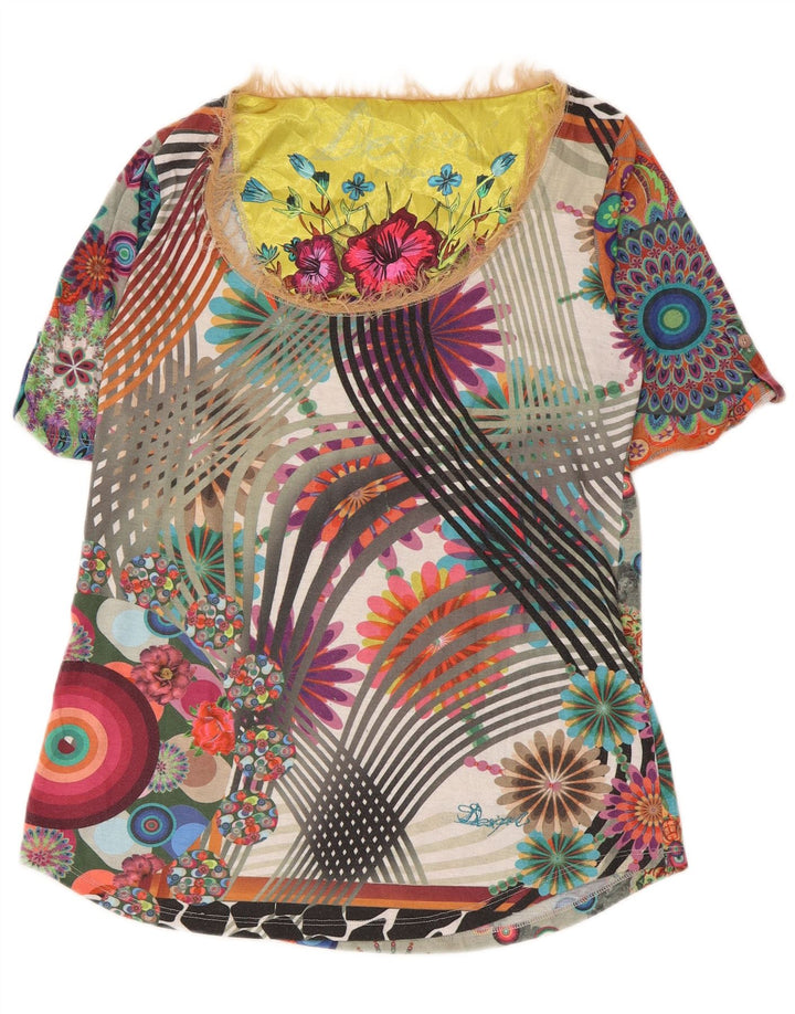 Blusa Feminina Desigual Top UK 14 Grande Multicolorido Floral