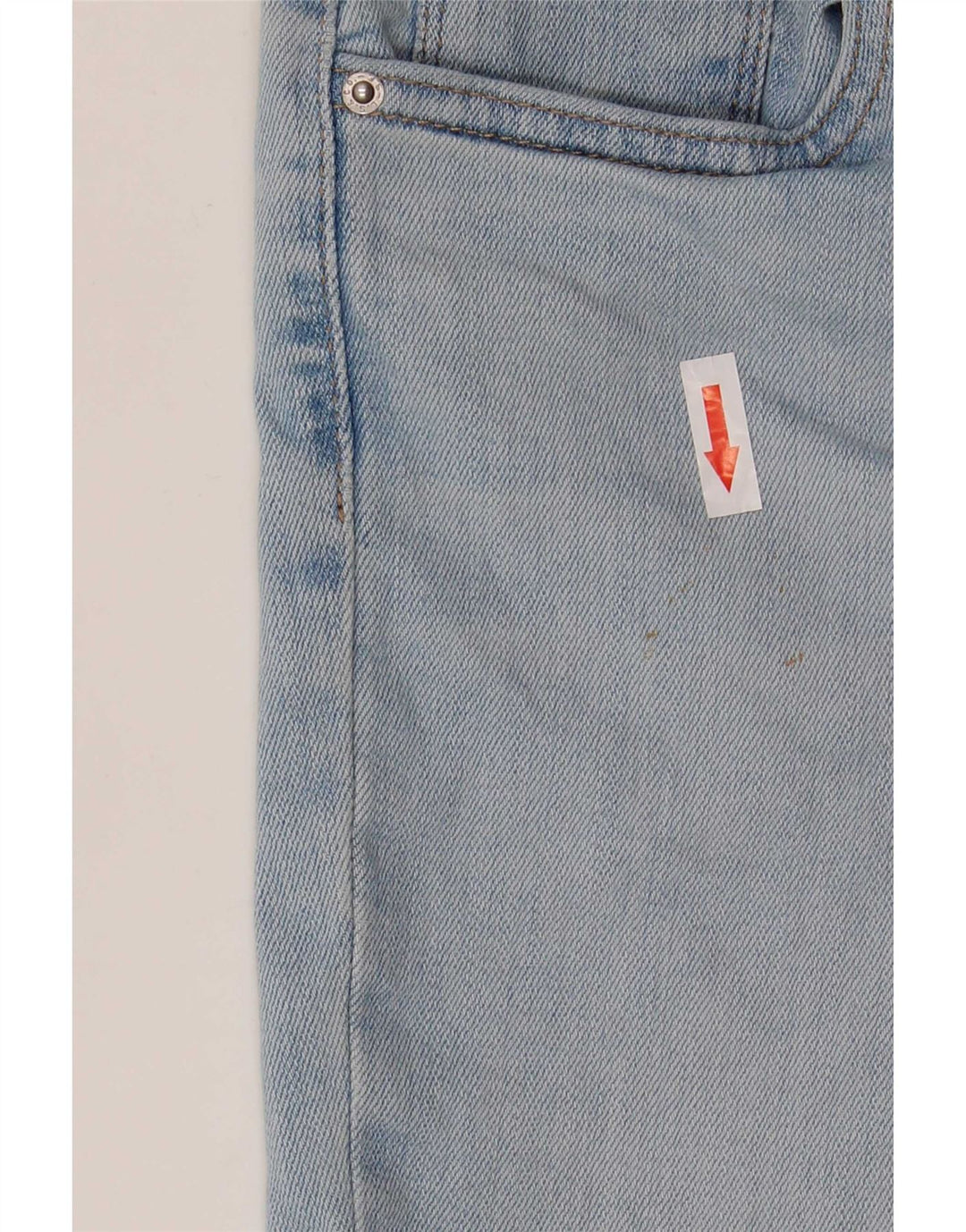 Shorts jeans feminino Levi's 724 cintura alta W26 pequeno algodão azul
