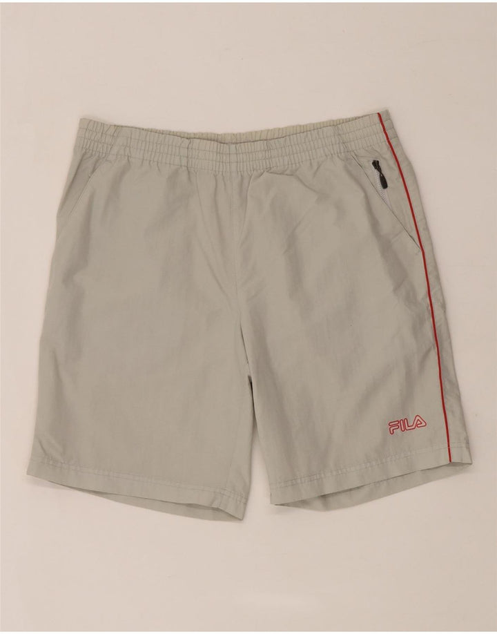 Fila Mens Sport Shorts Pequeno Cinza Poliamida