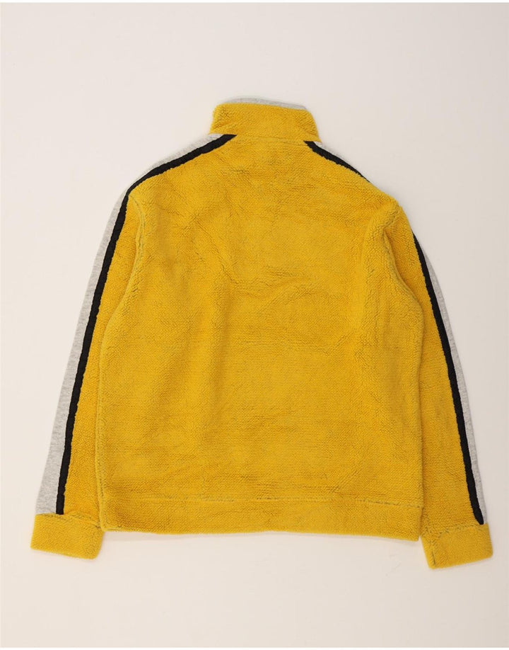 Belfe & Belfe Suéter masculino de lã com zíper e gola em bloco colorido amarelo médio