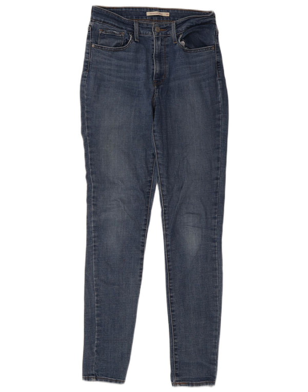 Levi's Womens 721 High Rise Skinny Jeans W28 L32 Blue Cotton