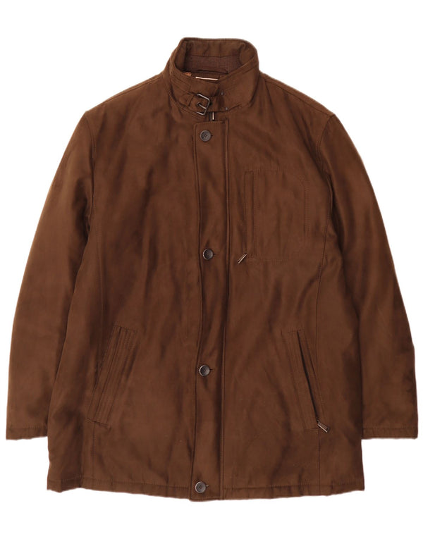 Jaqueta utilitária masculina Bugatti IT 56 3XL poliéster marrom
