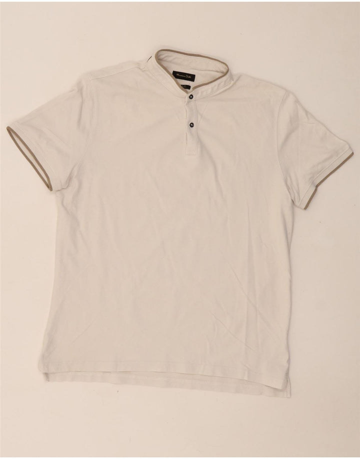 Camisa polo masculina casual MASSIMO DUTTI XL branca