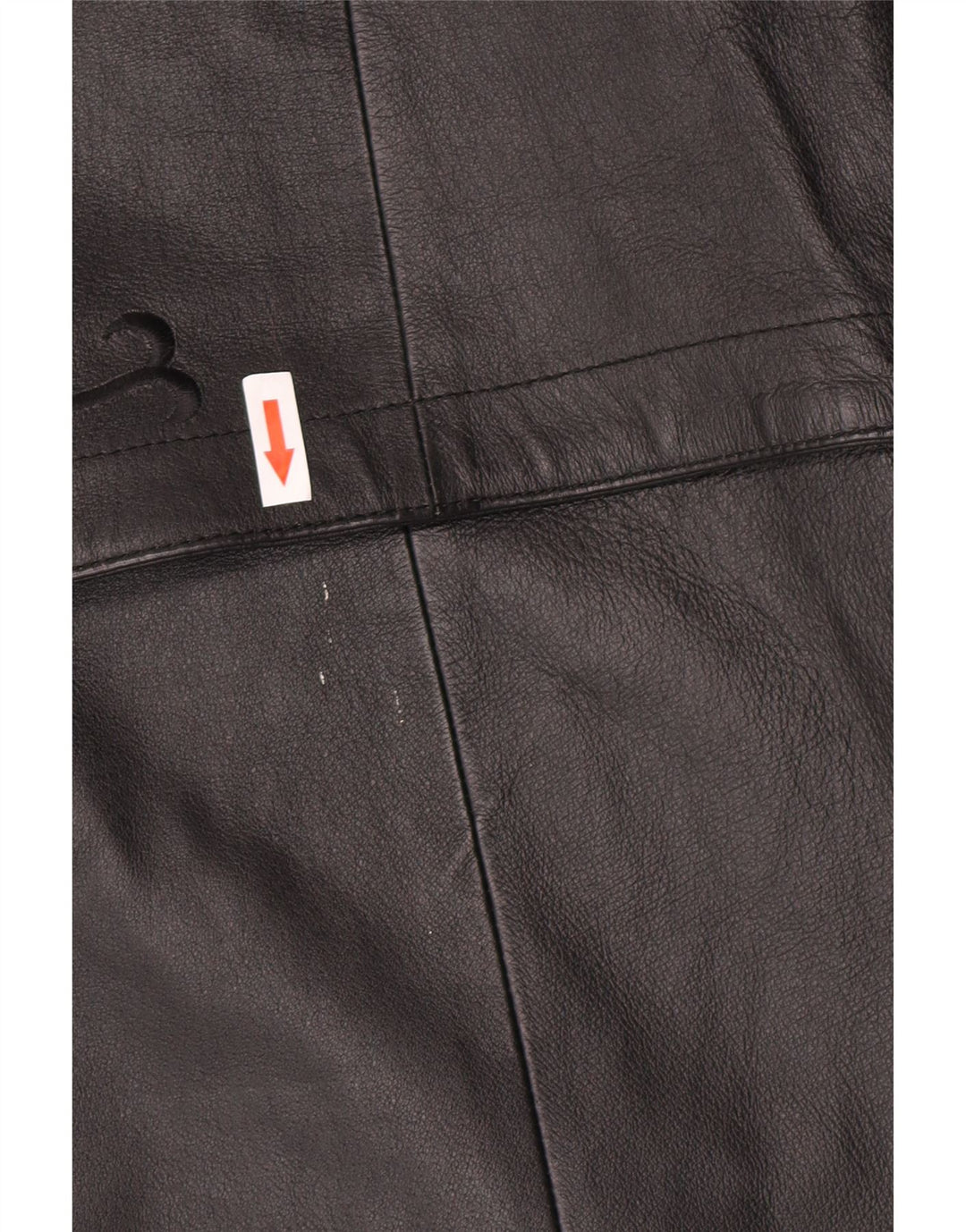 Casaco de couro feminino vintage US 12 grande couro floral preto