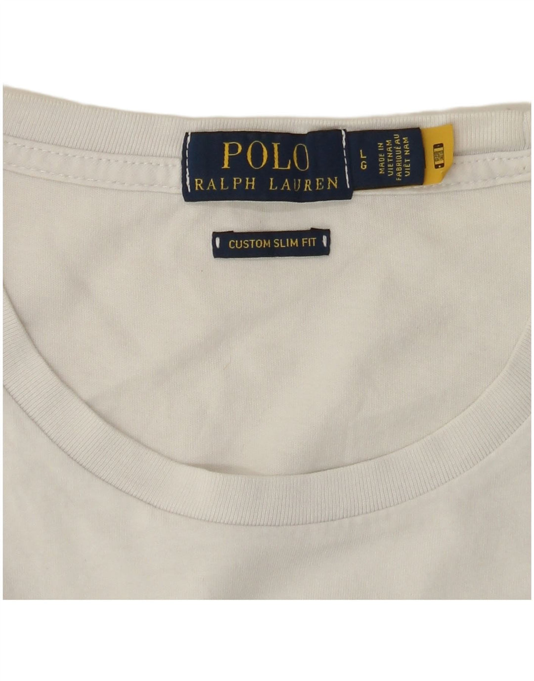 POLO RALPH LAUREN Camiseta masculina personalizada slim fit gráfica top grande branco