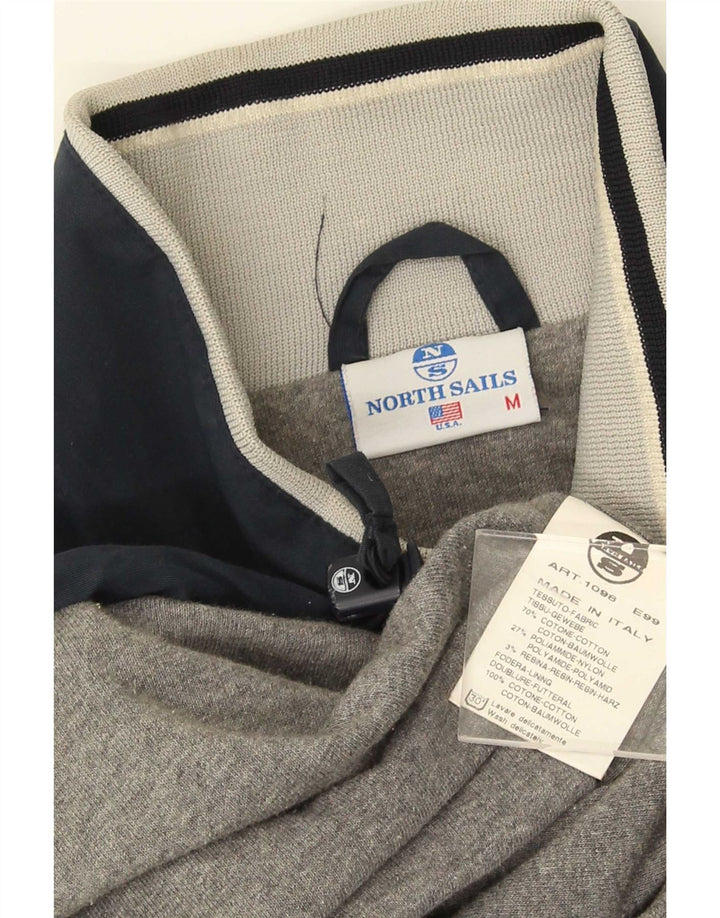 Jaqueta bomber masculina North Sails Reino Unido 38 algodão colorblock azul marinho médio