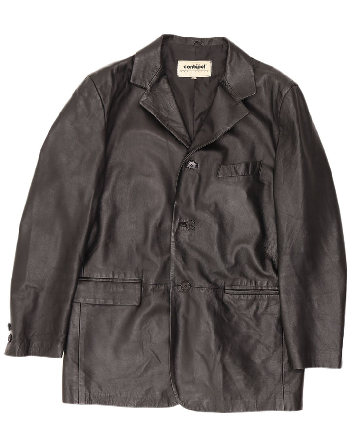 Jaqueta de couro masculina Conbipel IT 52 grande preta