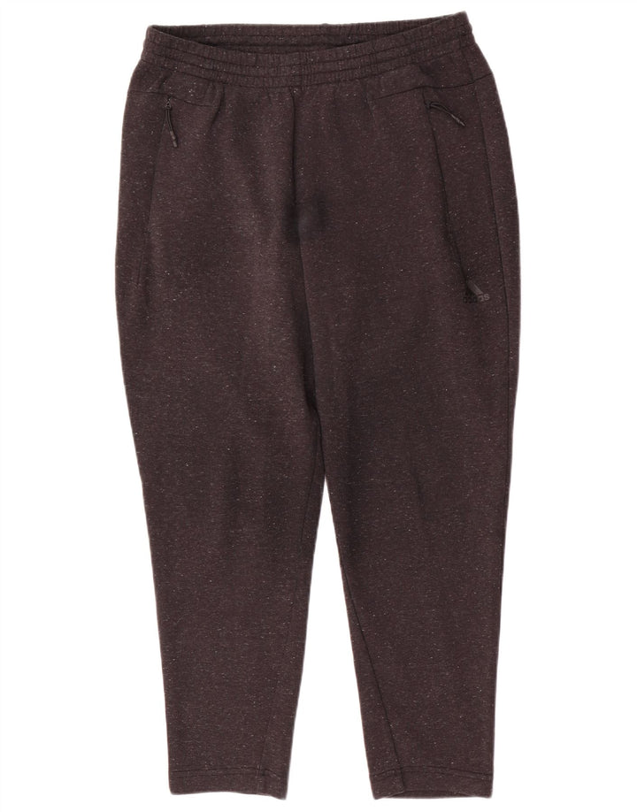 Adidas Mens Calças de treino cinza médio algodão manchado