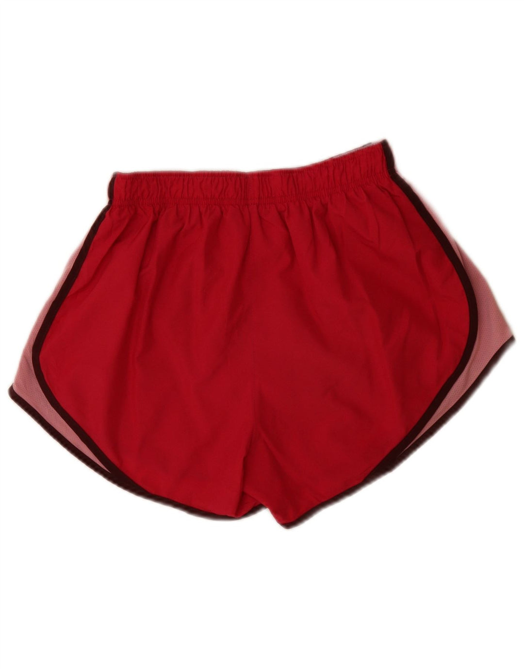Shorts esportivos femininos Nike Dri Fit UK 12 poliéster colorblock vermelho médio
