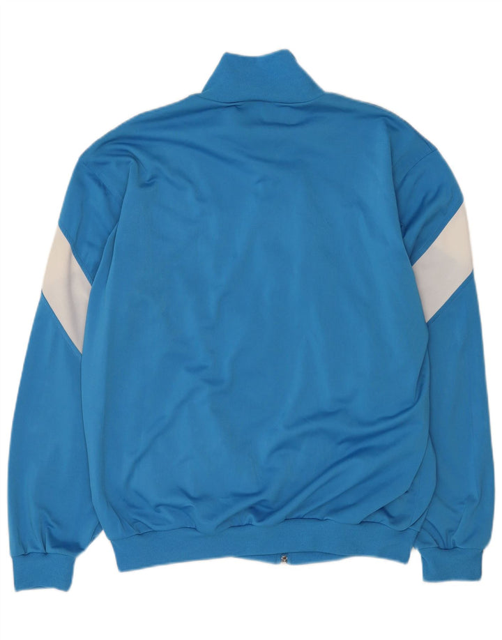 Adidas Mens Tracksuit Top Jacket UK 40/42 Médio Azul Colourblock Poliéster