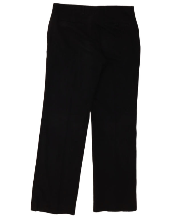Zara Calça Chino Masculina Reta EU 42 Grande W32 L32 Poliéster Preto