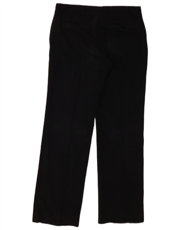 Zara Calça Chino Masculina Reta EU 42 Grande W32 L32 Poliéster Preto