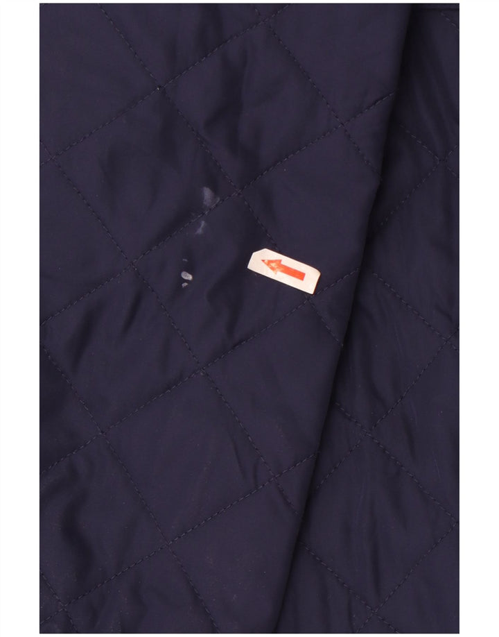 Sobretudo acolchoado feminino Monsoon UK 10 poliéster azul pequeno