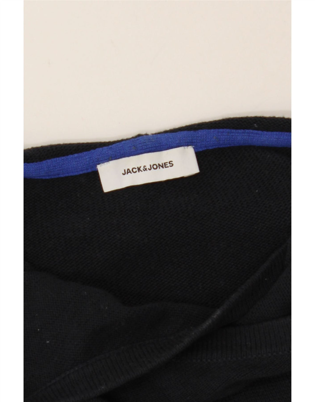JACK & JONES Mens Hooded Jumper Sweater Large Black Colourblock Cotton Vintage Jack & Jones and Second-Hand Jack & Jones from Messina Hembry 