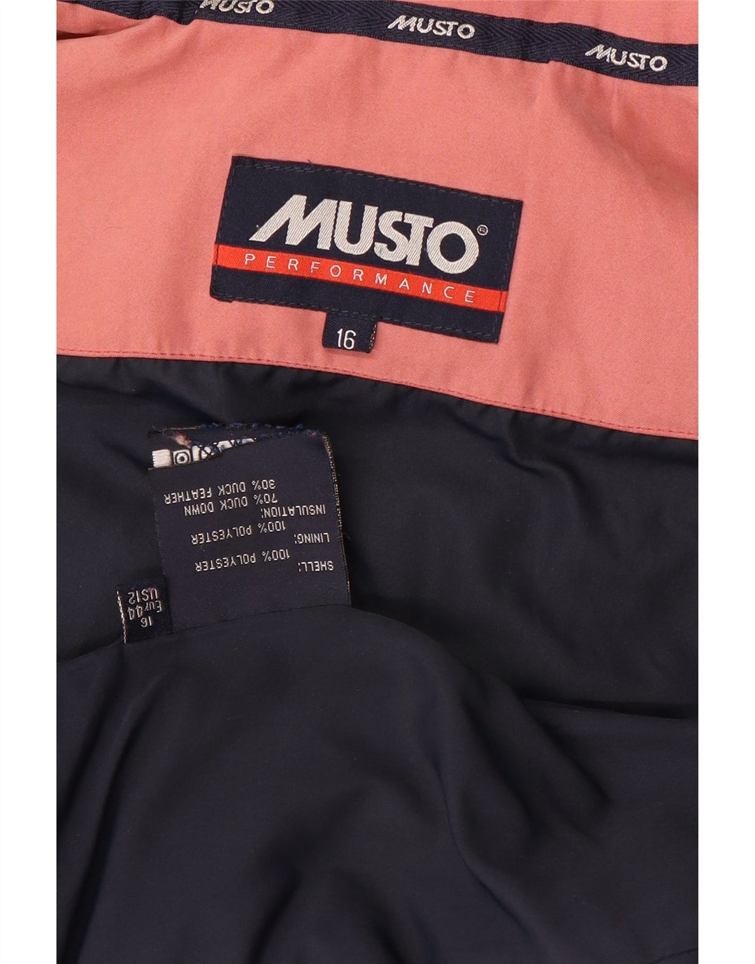 Colete acolchoado feminino Musto UK 16 grande poliéster rosa