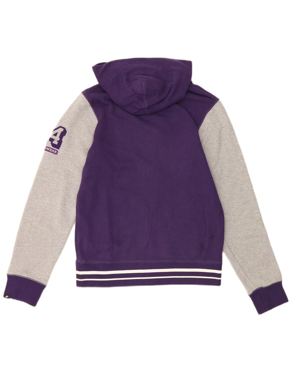 Suéter Nike masculino com capuz e zíper gráfico pequeno roxo colorido de algodão