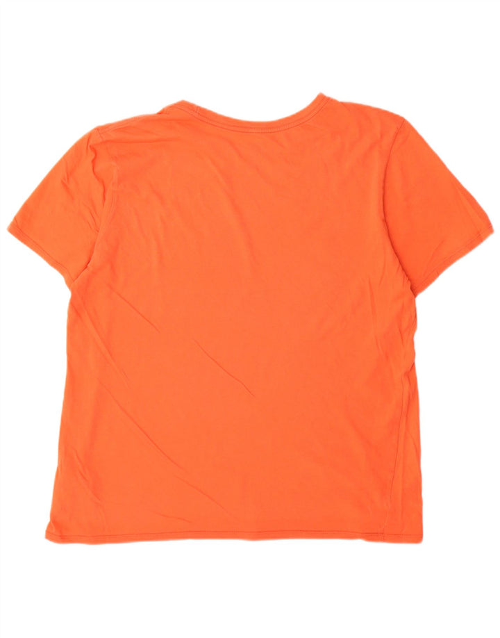 Camiseta Nike masculina gráfica grande algodão laranja