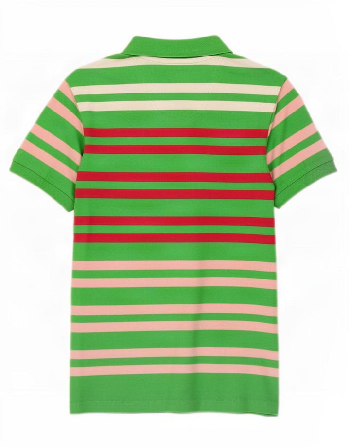 Camisa polo masculina Puma pequena listrada verde